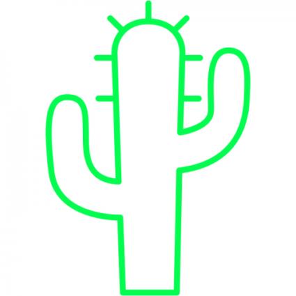 Led Sign 40 Cactus (green)