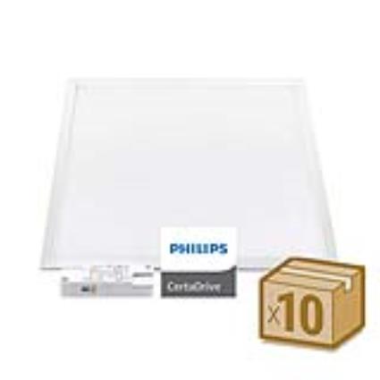 Pack 10 x paineis led 44w philips certadrive 60x60 cm branco quente
