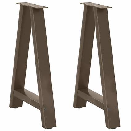 vidaXL Pernas mesa centro 2 pcs em forma de A 50x(72-73) cm aço