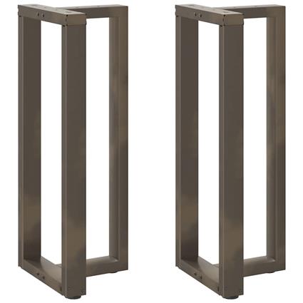 vidaXL Pernas mesa bar 2 pcs forma de T 50x35x(100-101) cm aço natural