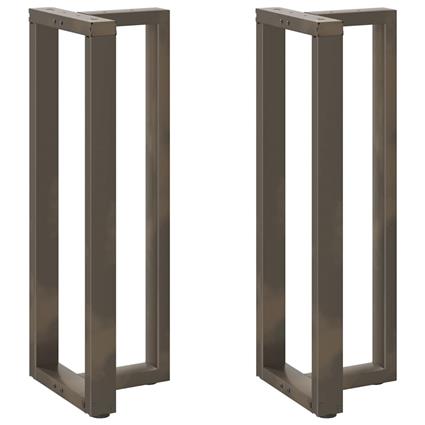 vidaXL Pernas mesa bar 2 pcs forma de T 40x35x(110-111) cm aço natural