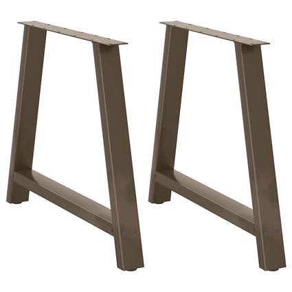 vidaXL Pernas mesa centro 2 pcs em forma de A 90x(72-73) cm aço