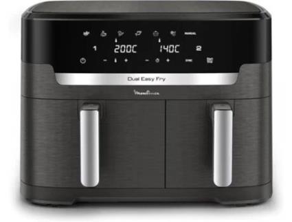 Fritadeira sem Óleo MOULINEX Air Fryer Easy Fry Dual XXL EZ942HF0 (Outlet Grade A - 11 L - Preto)