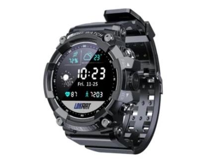 Smartwatch LOKMAT Attack 3 Mostrador Preto 33Mm Pulseira Tpu Smartwatch