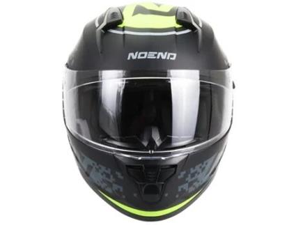 Capacete Integral Noend Motociclismo Sc-33 Attack Preto Amarelo Neon Viseira Dupla (m)