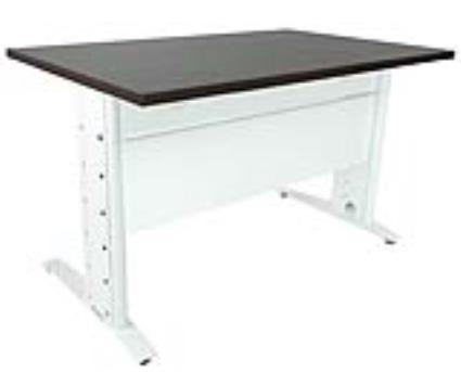 Secretária Soho 1200x800x750mm Wengué / Branco - Elegância e Funcionalidade