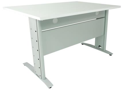 Secretária Soho 1200x800x750mm Branco / Cinza - Elegância e Funcionalidade