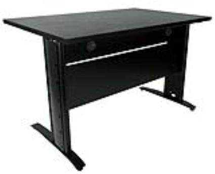 Secretária Soho 1200x800x750mm Carvalho Trigo / Preto - Trabalha com Estilo