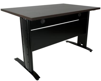 Secretária Soho 1200x800x750mm Wengué / Preto - Trabalha com Estilo