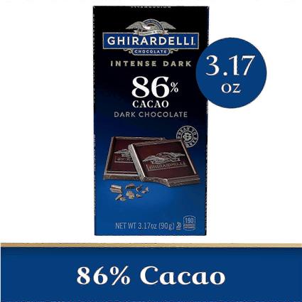 Barra de Chocolate Amargo Intenso Ghirardelli, 86% Cacau, 3.17 Oz