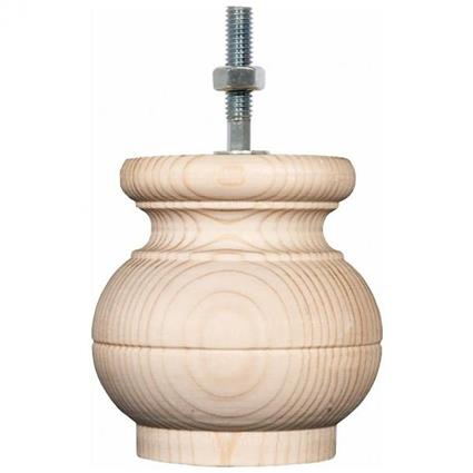 Furniture Legs Europe Perna redonda para móveis Ø 9 cm e altura 9 cm em madeira maciça (M8) - Conjunto de 4 peças (1 peça) Guger Guger