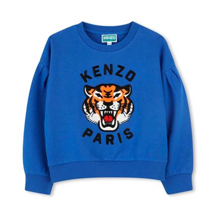 Kenzo Kids SUDADERA CON ESTAMPADO FRONTAL KIDS , Azul, Talla - Ref.