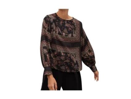 Blusa de Mulher MANGO Eros Padrão Solto Poliéster (L)