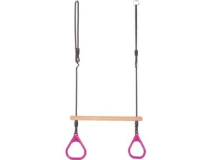 Trapézio de Argolas DICE com Argolas de Plástico Cor-De-Rosa