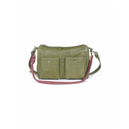 Carteira com alça a tiracolo, em pele, SYSTÈME, Craie Studio