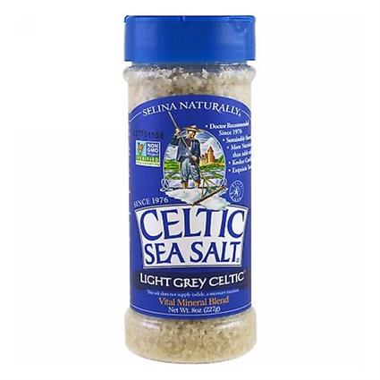 Celtic Sea Salt Light Grey Coarse Salt Shaker, 8 Oz (Pacote de 1)