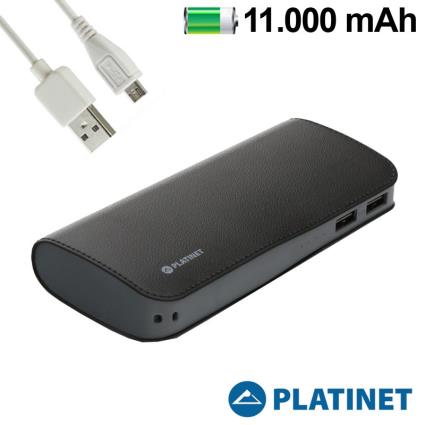 Power Bank 11000 mAh Platinet Polipiel Negra