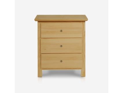 Mesa de Cabeceira Envernizado PEJECAR Castanho (58x50x35cm)