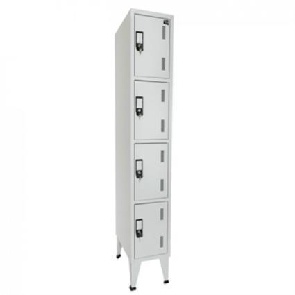 Cacifos Metálicos Simples 4 Cacifos 300x500x1900mm Cinza