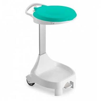 Contentor 120L Smile W-70 c/Pedal e Rodas Branco/Verde