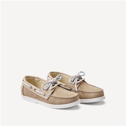 Sapatos de vela em pele, com atacadores, La Redoute Collections
