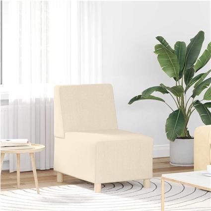 vidaXL Poltrona 55 cm tecido corduroy creme