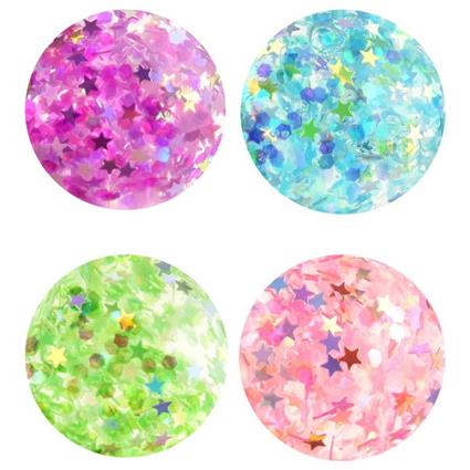 Bola Squeeze Star Glitter 7cm