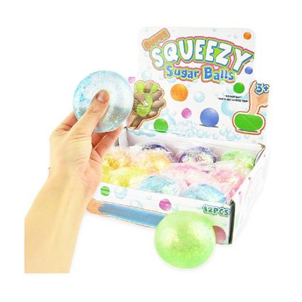 Bola Squeezy Sugar Glitter 6cm