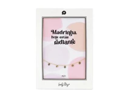 Pulseira Dourada Aco LOVELY STORY Sois Madrinha Hoje Estas Radiante Bp231313-1Pt