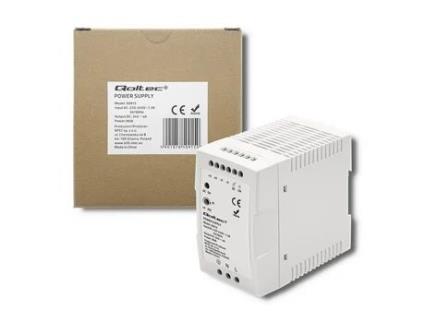 Fonte de alimentação para calha DIN 50915 | 96s | 24v | 4a | Branco | Slim Qoltec