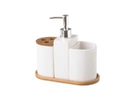 Conjunto De Saboneteiras Em Bambu E Dolomite Casa Selección