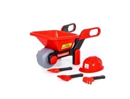 95916 Mammoet Taczka Z Accesoriami Polesie (kask, Szufelka, Grabki, Lopata)