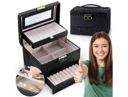 Joyero Massido Ms-705 Em Preto - Elegância E Funcionalidade