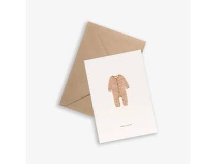 Kartotek Babygrow Postal Ocre Olá Mundo Gc 0017