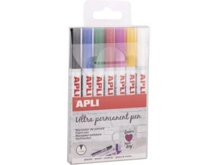 Livro Blister 7 Rotuladores Permanentes Punta Fina Col Surtidos De Desconocido (espanhol)