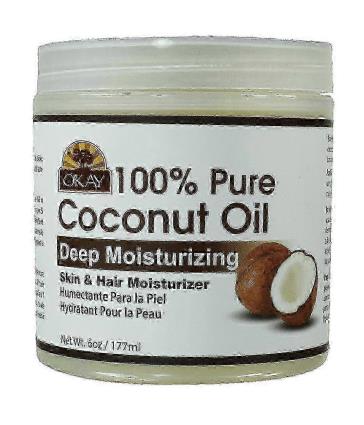 Óleo de Coco Okay Para Cabelo e Pele Em Jarra, 6 Oz