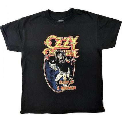 Ozzy Osbourne Crianças / Crianças Diário De Um Louco Camiseta de algodão vintage Preto 12-13 Years