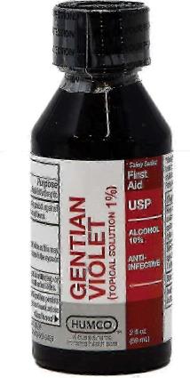 Solução tópica de violeta de genciana Humco, 1%, 2 oz