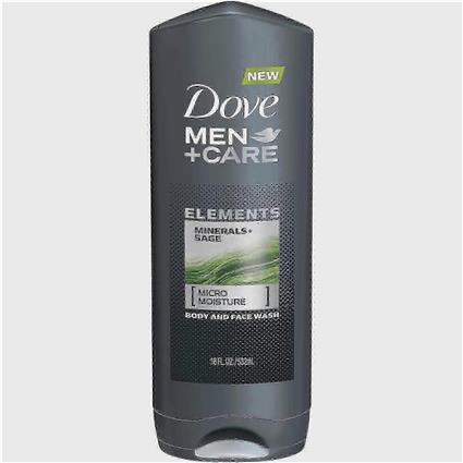 DOVE MEN + CARE Dove Men+care Elementos de Lavagem Corporal, Minerais e Sálvia, 18 Oz