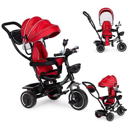 ECOTOYS Triciclo com assento giratório Vermelho