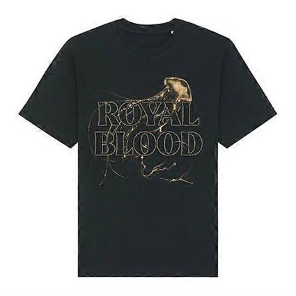 Camiseta Unissex Royal Blood com Logo Emaranhado para Adultos Preto M