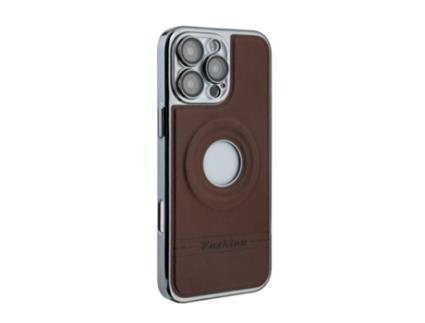 Capa Magsafe Premium Couro 16 Plus-Marrom-ZT-3221