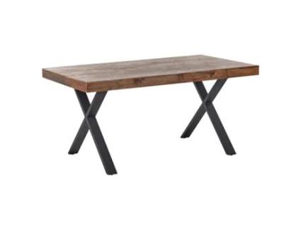 Mesa De Jantar Beliani Clifton De Pinho Madeira Escura 90x160x75