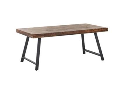 Mesa De Jantar Beliani Warton De Pinho Madeira Escura 90x180x74