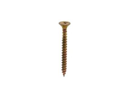 Parafuso Agglo Bicromado Cabeça Escareada Pz 4.0X30Mm - DESA - 12414030 - Rosca Completa - Parafuso Deslizante