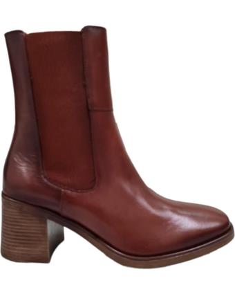 Botins de Mulher BRYAN BOTAS PIEL CUERO PIEL CONAC