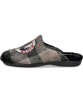 Pantufas de Homem DEVALVERDE 3537 ZAPATILLAS DE CASA PARA HOMBRE NEGRO