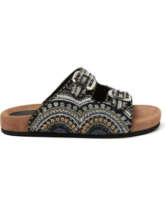 Sandálias de Mulher LAZAMANI SANDALIA DOS HEBILLAS CON CUENTAS BLACK