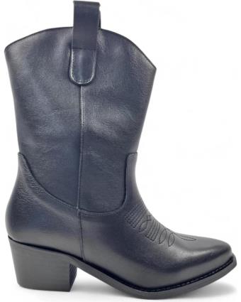 Botins de Mulher TIMBOS BOTIN COWBOY TACON DE MUJER TODO PIEL 130721 NEGRO