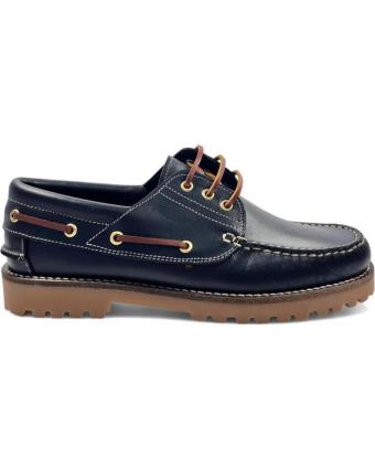 Sapatos de Homem TIMBOS ZAPATO NAUTICO DE HOMBRE PIEL MARINO 130639 AZUL